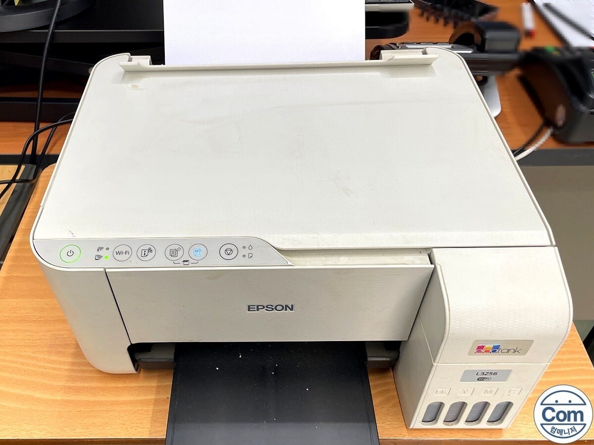 Epson L3256 프린터 잉크 막힘 상태 정면 전체